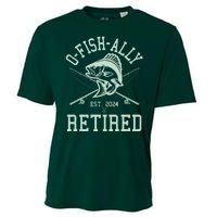 Funny Fishing Ofishally Retired Est 2024 Cooling Performance Crew T-Shirt