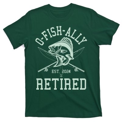 Funny Fishing Ofishally Retired Est 2024 T-Shirt