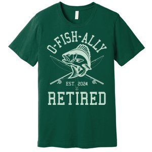 Funny Fishing Ofishally Retired Est 2024 Premium T-Shirt