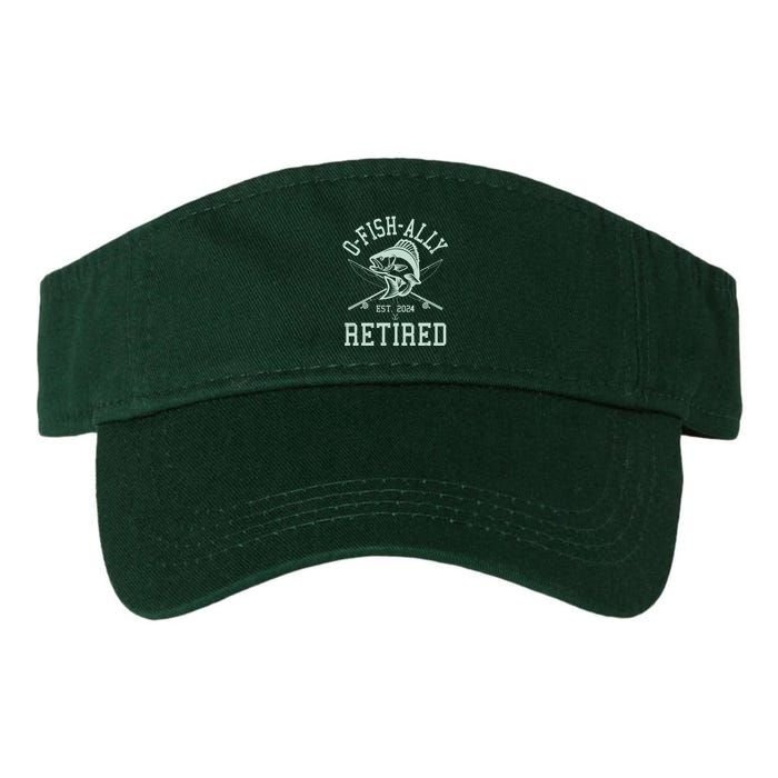 Funny Fishing Ofishally Retired Est 2024 Valucap Bio-Washed Visor