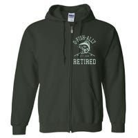 Funny Fishing Ofishally Retired Est 2024 Full Zip Hoodie