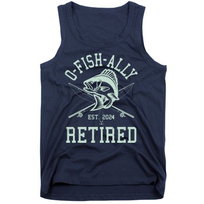 Funny Fishing Ofishally Retired Est 2024 Tank Top