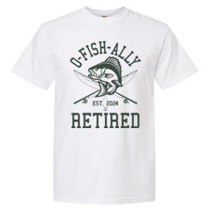 Funny Fishing Ofishally Retired Est 2024 Garment-Dyed Heavyweight T-Shirt