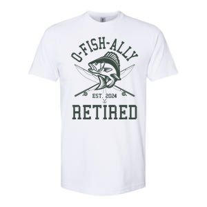 Funny Fishing Ofishally Retired Est 2024 Softstyle CVC T-Shirt