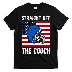 Funny Football Offensive Lineman Joke Straight Off The Couch T-Shirt