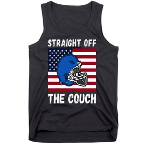 Funny Football Offensive Lineman Joke Straight Off The Couch Tank Top