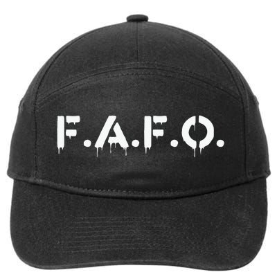 FAFO Find Out Funny 7-Panel Snapback Hat