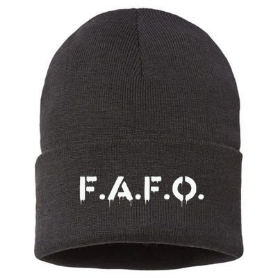 FAFO Find Out Funny Sustainable Knit Beanie