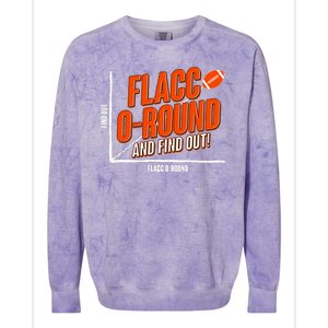 Funny Flacc O Round And Find Out Football Fan Colorblast Crewneck Sweatshirt