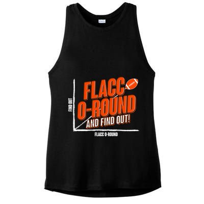 Funny Flacc O Round And Find Out Football Fan Ladies PosiCharge Tri-Blend Wicking Tank
