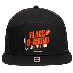 Funny Flacc O Round And Find Out Football Fan 7 Panel Mesh Trucker Snapback Hat