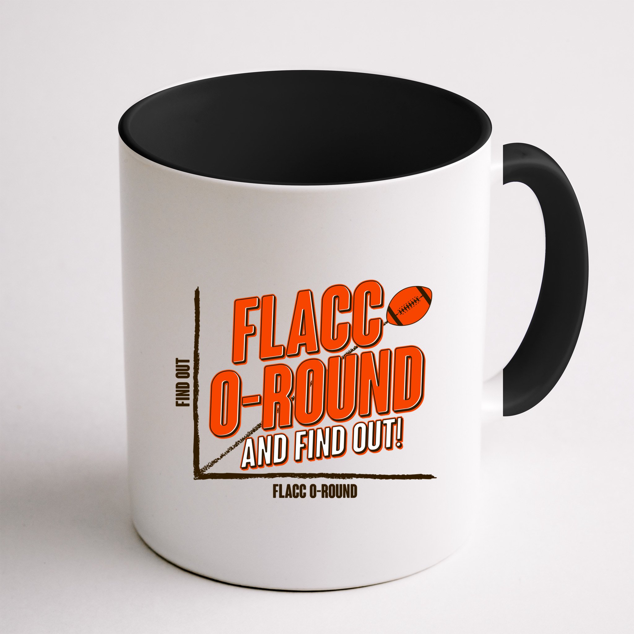 Funny Flacc O Round And Find Out Football Fan Mug