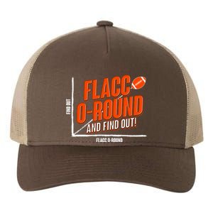 Funny Flacc O Round And Find Out Football Fan Yupoong Adult 5-Panel Trucker Hat