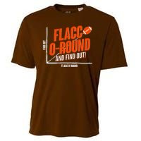 Funny Flacc O Round And Find Out Football Fan Cooling Performance Crew T-Shirt