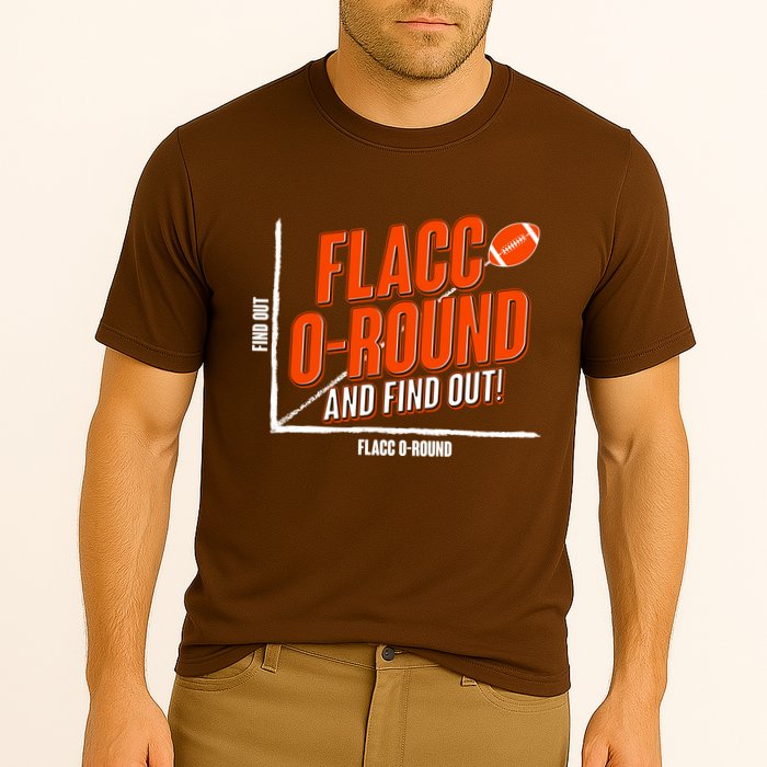 Funny Flacc O Round And Find Out Football Fan Cooling Performance Crew T-Shirt
