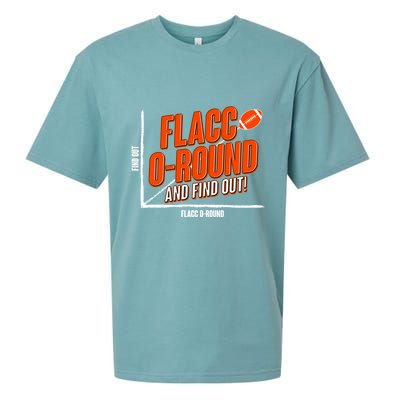 Funny Flacc O Round And Find Out Football Fan Sueded Cloud Jersey T-Shirt