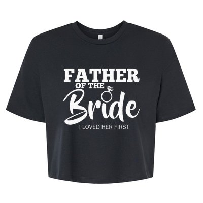 Funny Father Of The Bride Fatherly Love Dad Bella+Canvas Jersey Crop Tee