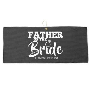 Funny Father Of The Bride Fatherly Love Dad Large Microfiber Waffle Golf Towel