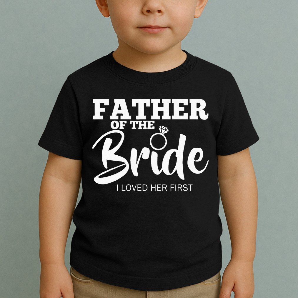 Funny Father Of The Bride Fatherly Love Dad Toddler T-Shirt