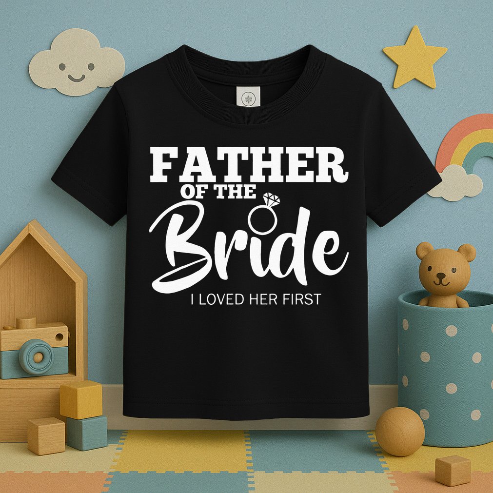Funny Father Of The Bride Fatherly Love Dad Toddler T-Shirt