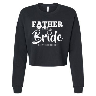 Funny Father Of The Bride Fatherly Love Dad Cropped Pullover Crew