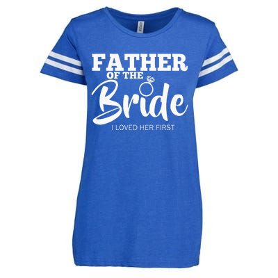 Funny Father Of The Bride Fatherly Love Dad Enza Ladies Jersey Football T-Shirt