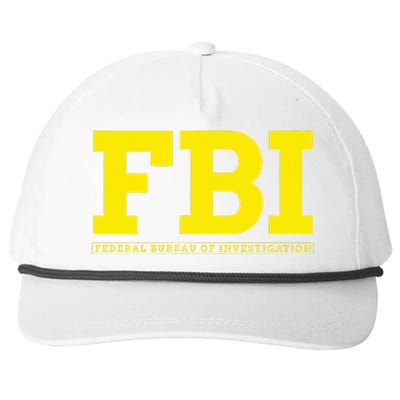 Fbi Federal Office For Investigation Officers Snapback Five-Panel Rope Hat