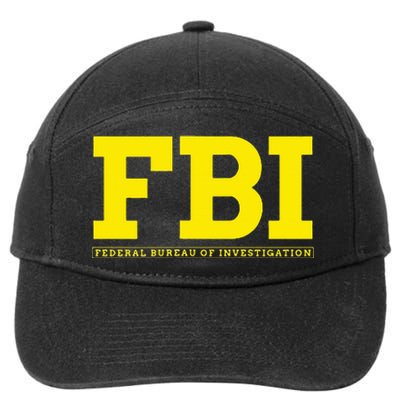 Fbi Federal Office For Investigation Officers 7-Panel Snapback Hat