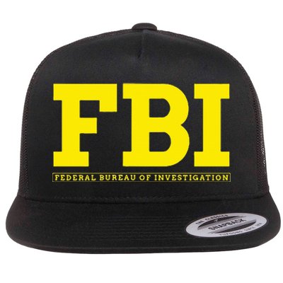 Fbi Federal Office For Investigation Officers Flat Bill Trucker Hat