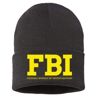 Fbi Federal Office For Investigation Officers Sustainable Knit Beanie