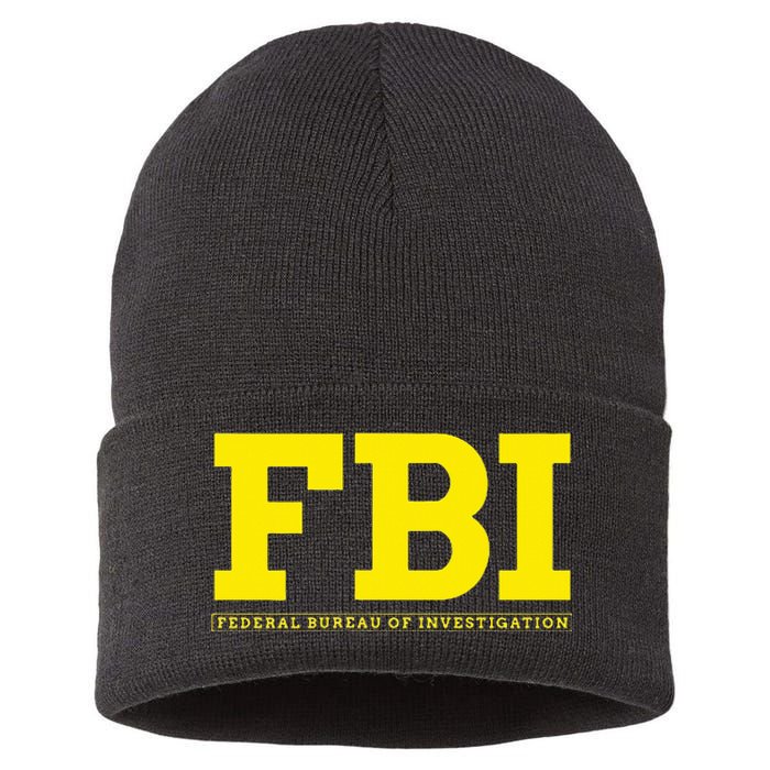 Fbi Federal Office For Investigation Officers Sustainable Knit Beanie