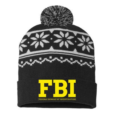 Fbi Federal Office For Investigation Officers USA-Made Snowflake Beanie