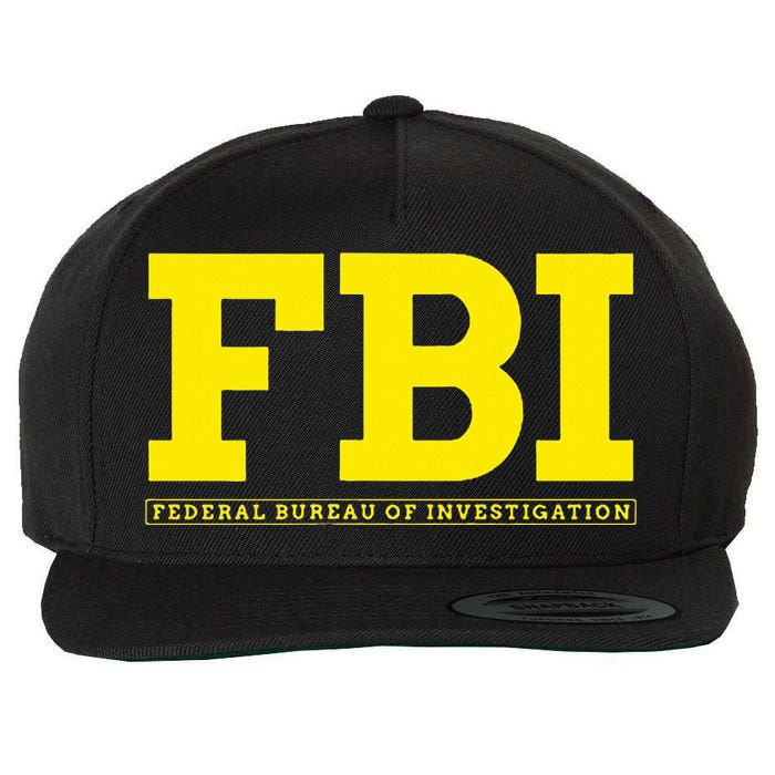 Fbi Federal Office For Investigation Officers Wool Snapback Cap