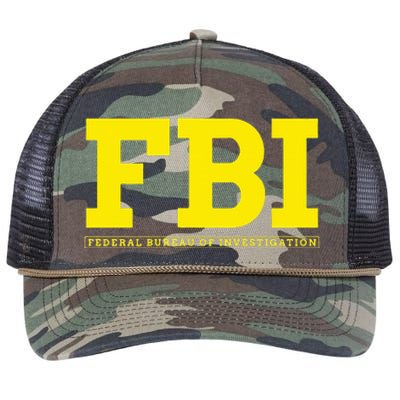 Fbi Federal Office For Investigation Officers Retro Rope Trucker Hat Cap