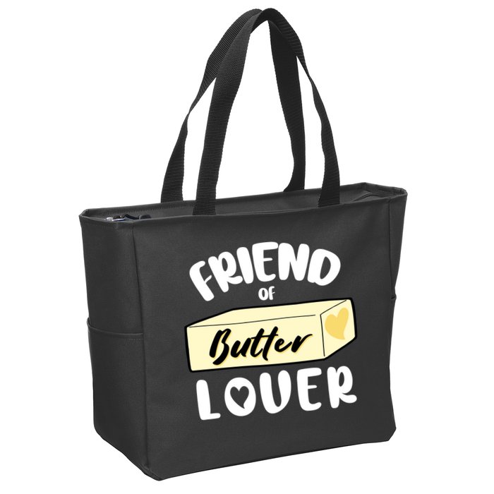 Funny Friend Of Butter Lover Matching Group Zip Tote Bag