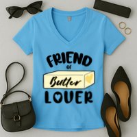 Funny Friend Of Butter Lover Matching Group Women's V-Neck T-Shirt