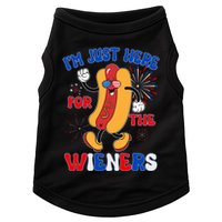 Funny Fouth Of July IM Just Here For The Wieners Hotdog Lover Doggie Tank