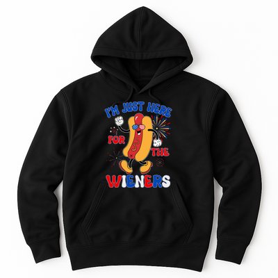 Funny Fouth Of July IM Just Here For The Wieners Hotdog Lover Hoodie