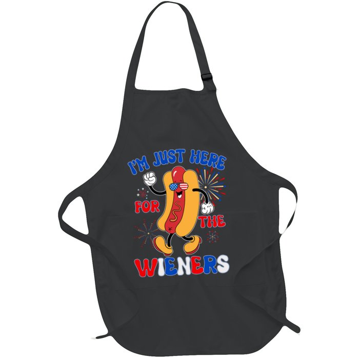 Funny Fouth Of July IM Just Here For The Wieners Hotdog Lover Apron