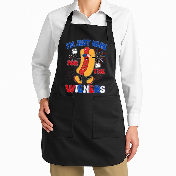 Funny Fouth Of July IM Just Here For The Wieners Hotdog Lover Apron