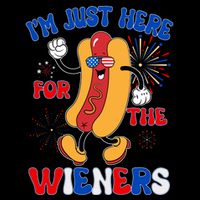 Funny Fouth Of July IM Just Here For The Wieners Hotdog Lover Apron