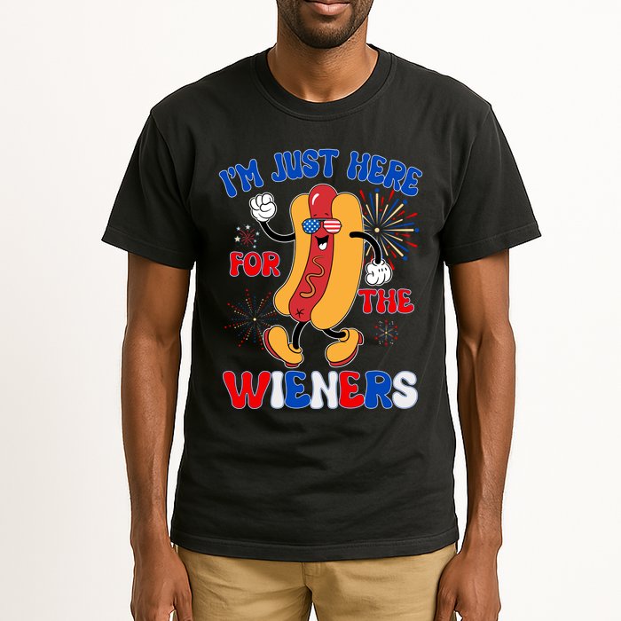 Funny Fouth Of July IM Just Here For The Wieners Hotdog Lover Tall T-Shirt