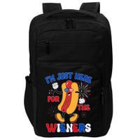Funny Fouth Of July IM Just Here For The Wieners Hotdog Lover Impact Tech Backpack