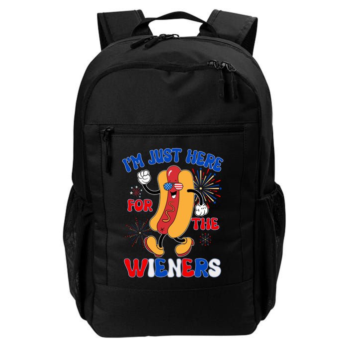 Funny Fouth Of July IM Just Here For The Wieners Hotdog Lover Backpack