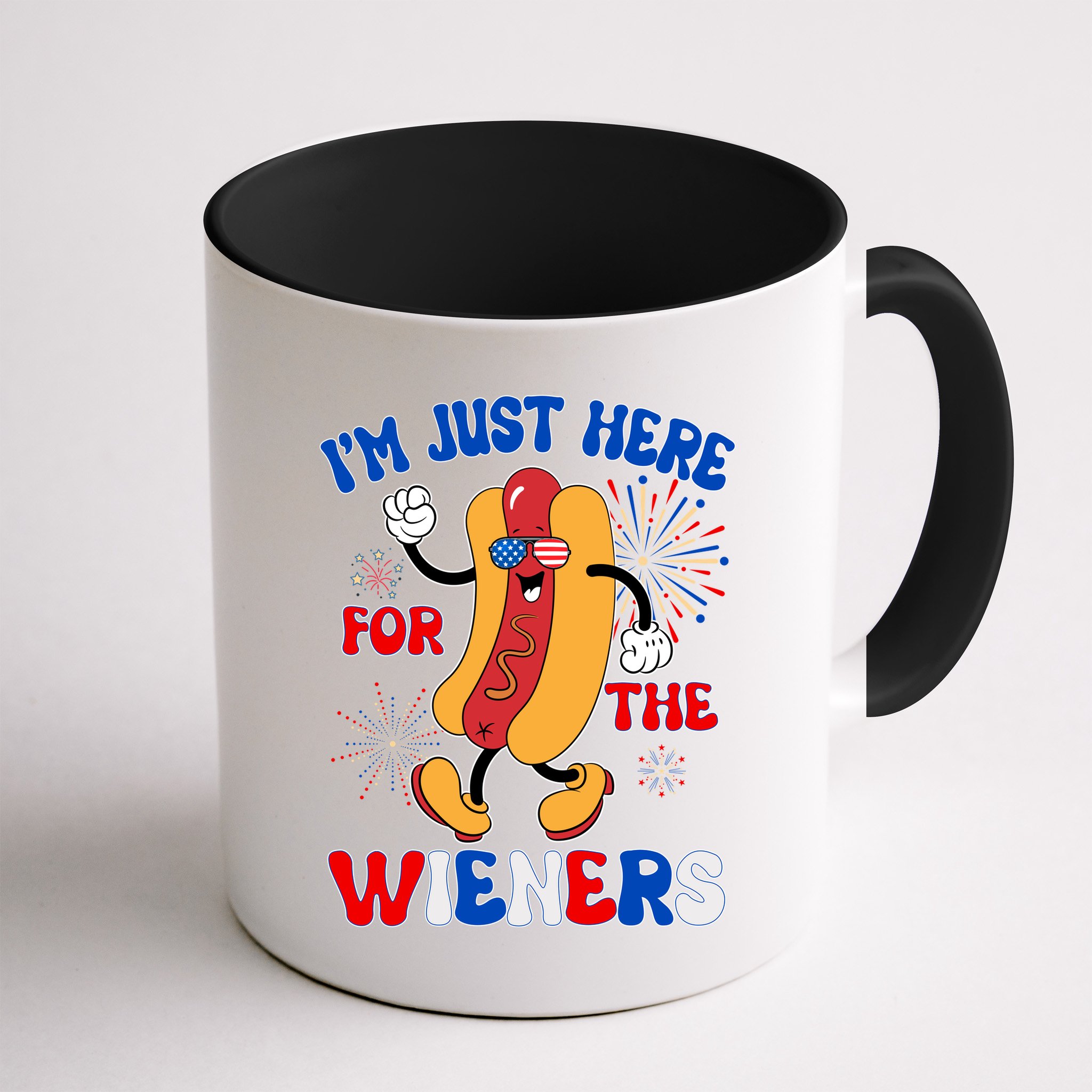 Funny Fouth Of July IM Just Here For The Wieners Hotdog Lover Mug