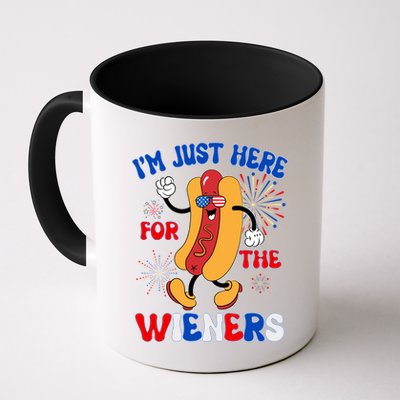 Funny Fouth Of July IM Just Here For The Wieners Hotdog Lover Mug