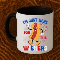 Funny Fouth Of July IM Just Here For The Wieners Hotdog Lover Mug