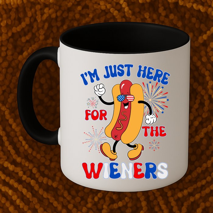 Funny Fouth Of July IM Just Here For The Wieners Hotdog Lover Mug