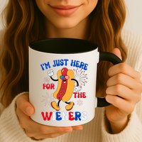 Funny Fouth Of July IM Just Here For The Wieners Hotdog Lover Mug