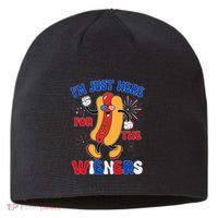 Funny Fouth Of July IM Just Here For The Wieners Hotdog Lover Sustainable Beanie
